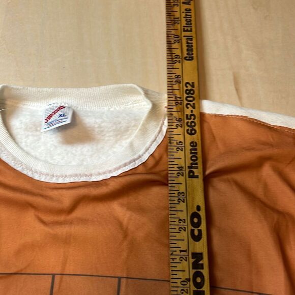 Vintage Jerzees Crewneck Sweatshirt Mens Large Repurposed 80s Tang‎ Trio Read my - Picture 3 of 6